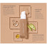 Jane Iredale product with text about microencapsulated hyaluronic acid, superfood complex, and natural botanicals on a beige background.